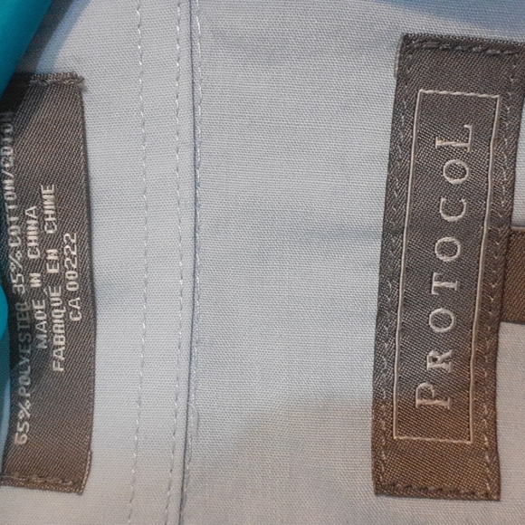 Protocol 15 1/2 collar short sleeve button down (about mens L-XL) - Picture 4 of 4